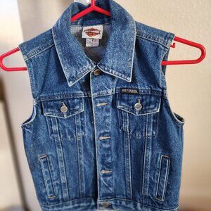 Harley Davidson Denim Vest Boy's or Girl's Size 7